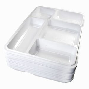 PLATEAU REPAS 5 COMPARTIMENTS AVEC COUVERCLE