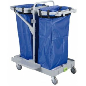 CHARIOT À DÉCHETS D'INTÉRIEUR - CHARIOT DE COLLECTE DES DÉCHETS 2 SACS