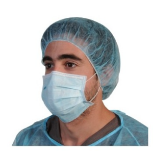 50 MASQUES USAGE UNIQUE TYPE 3 PLIS ÉLASTIQUES BLEU