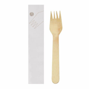 Fourchettes sachet 15,5 cm Bois
